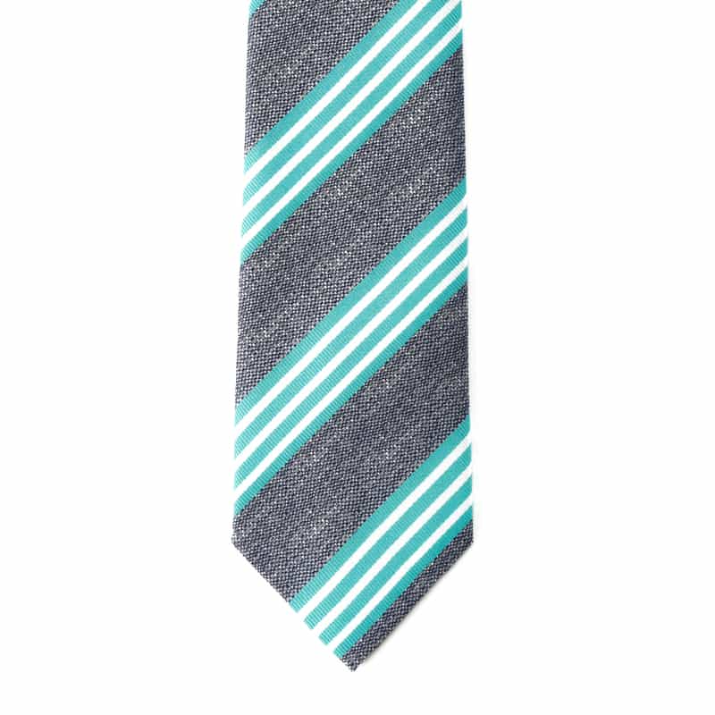 SEAWARD＆STEARN ストライプ柄タイ BLUE