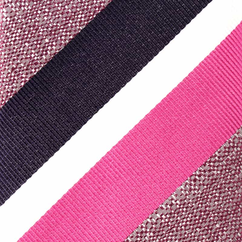 SEAWARD＆STEARN ワイドストライプ柄タイ PINK