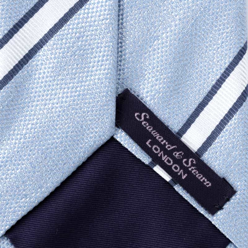 SEAWARD＆STEARN レジメンタルストライプ柄タイ BEIGE