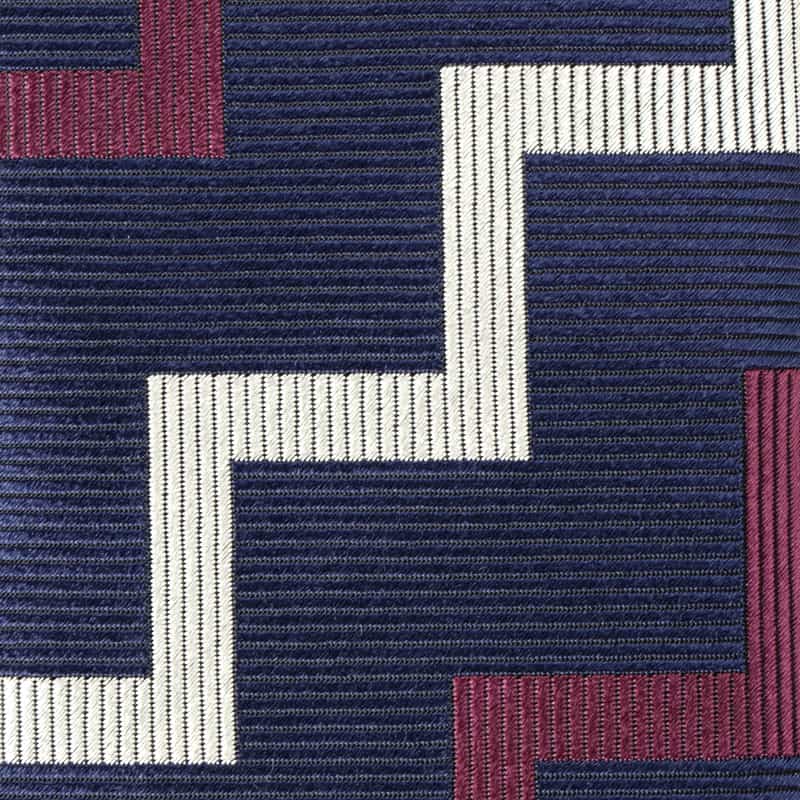 SEAWARD＆STEARN パターン柄タイ NAVY