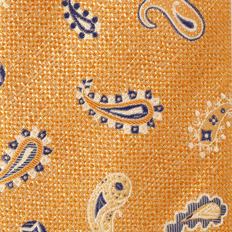 SEAWARD＆STEARN ペイズリー柄タイ YELLOW