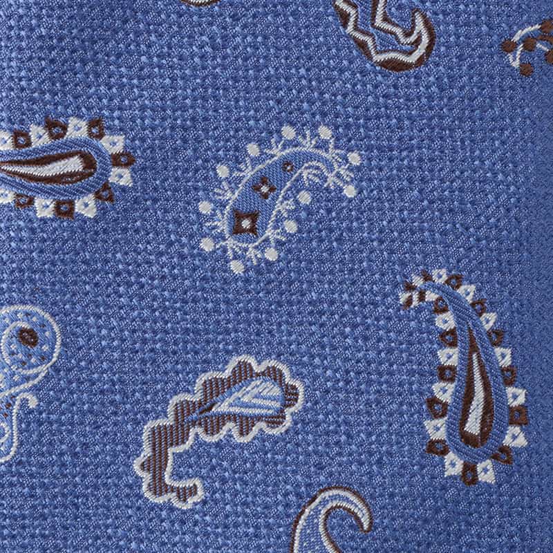 SEAWARD＆STEARN ペイズリー柄タイ BLUE