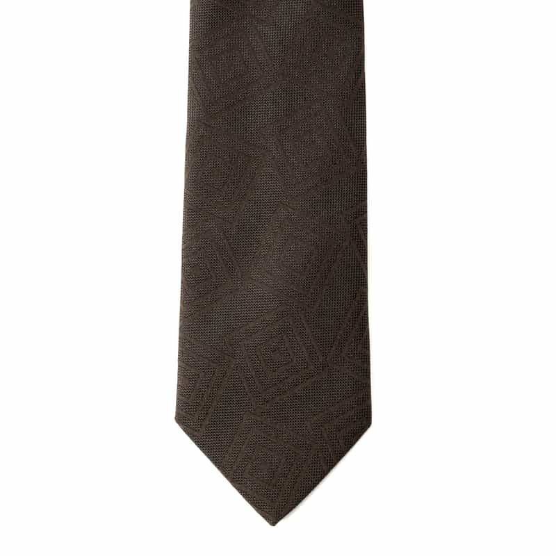 SEAWARD＆STEARN スクエア柄タイ GRAY