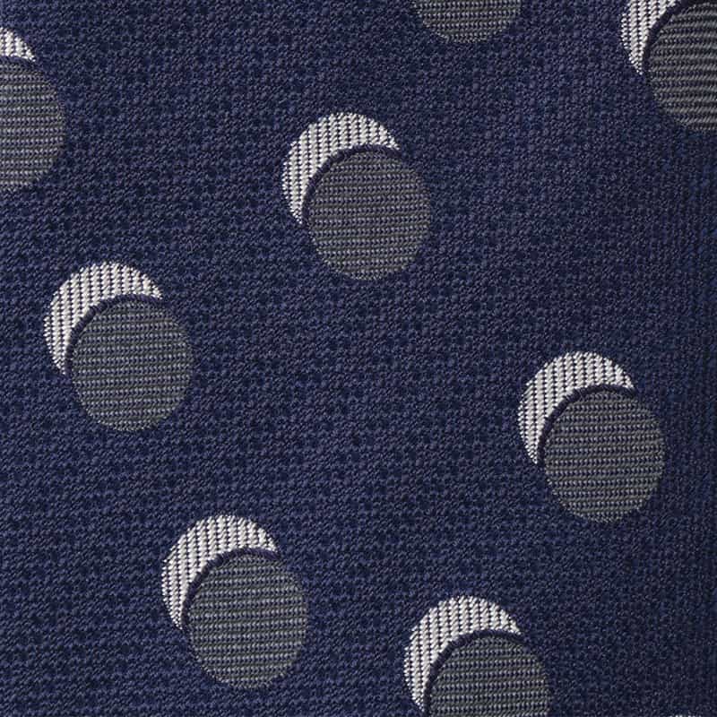 SEAWARD＆STEARN ダブルサークル柄タイ NAVY