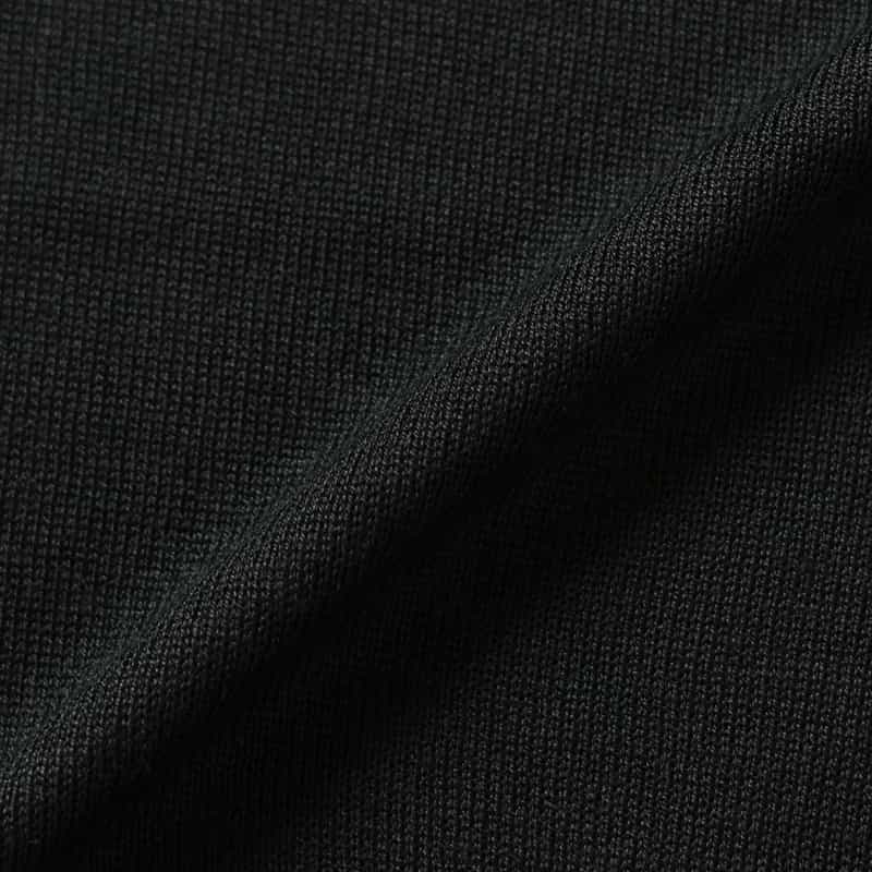 BARNEYS NEW YORK ウォッシャブル シルク ニットプルオーバー BLACK