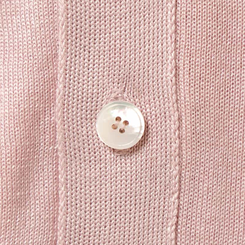 BARNEYS NEW YORK ウォッシャブル シルク Vネックニットカーディガン PINK