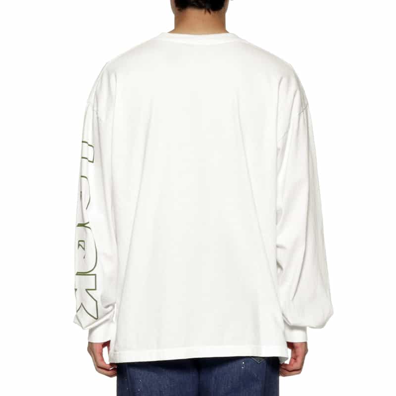 LQQK STUDIO LQQK STUDIO＜ルックスタジオ＞ ロゴ入りロングスリーブカットソー WHITE