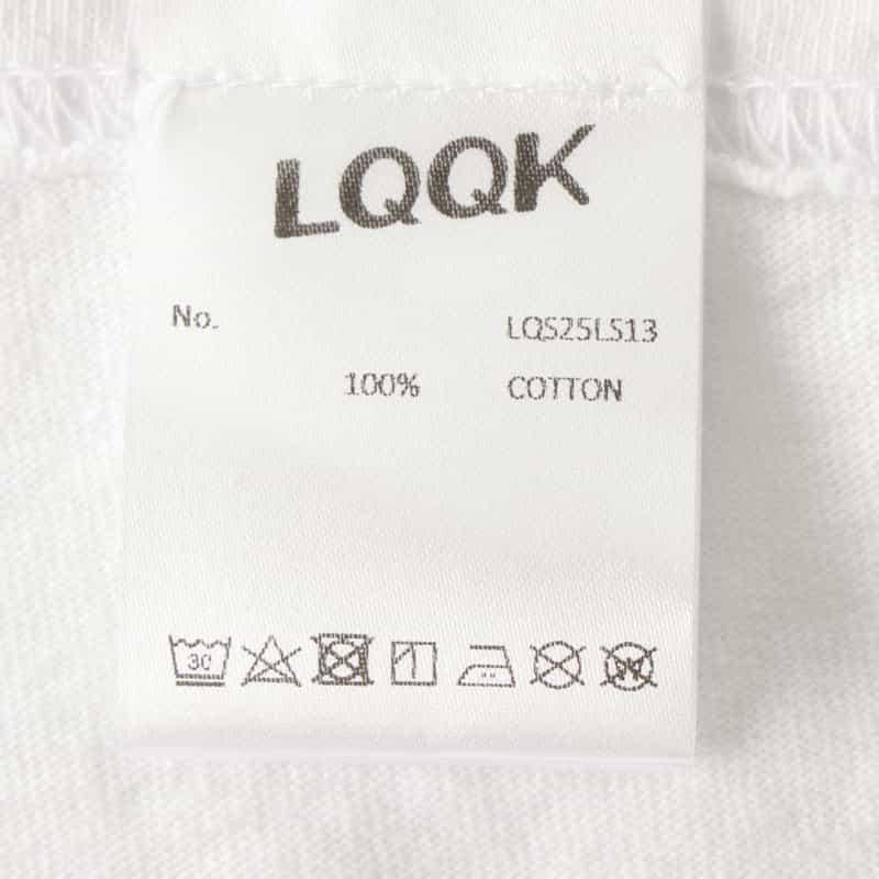 LQQK STUDIO LQQK STUDIO＜ルックスタジオ＞ ロゴ入りロングスリーブカットソー WHITE