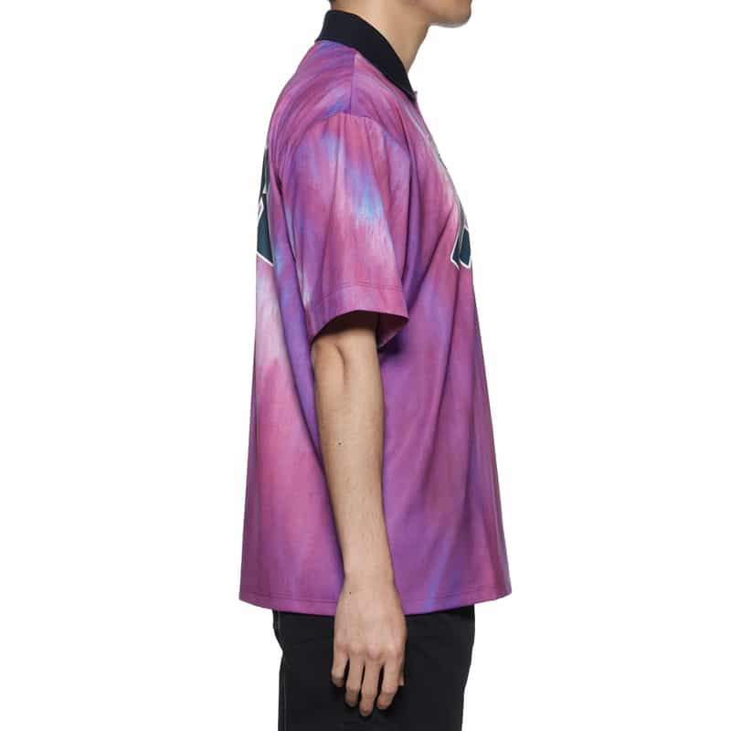 LQQK STUDIO LQQK STUDIO＜ルックスタジオ＞プリント ポロシャツ PURPLE