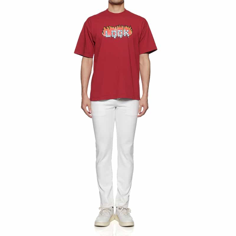 LQQK STUDIO LQQK STUDIO<ルックスタジオ>プリントTシャツ RED