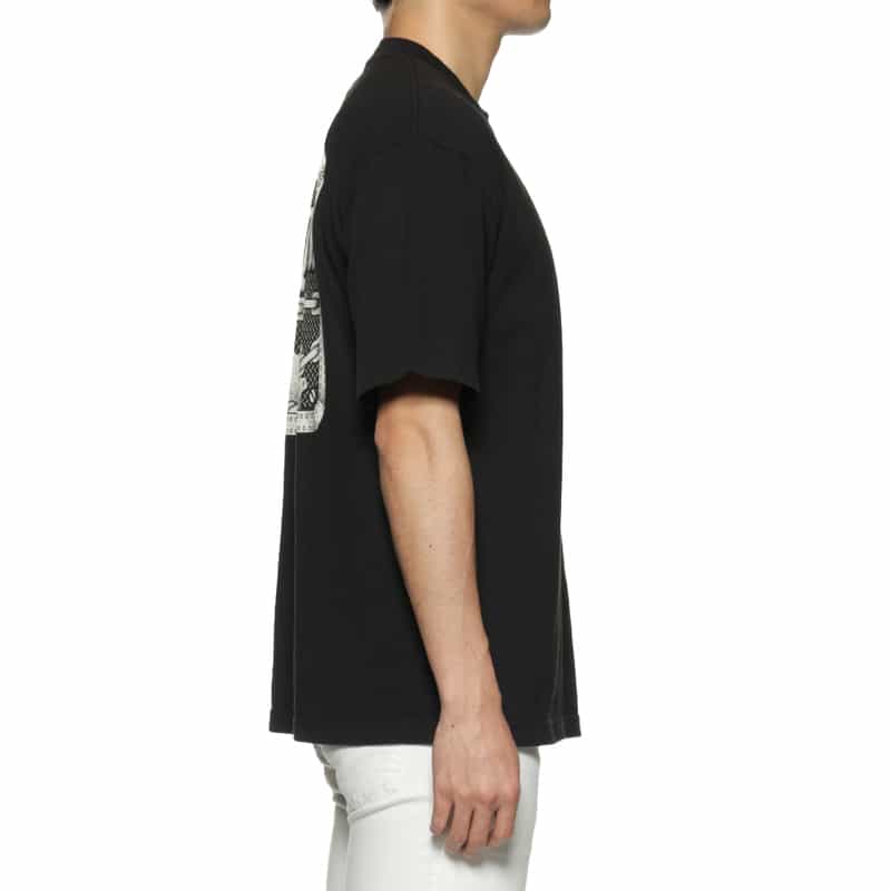 LQQK STUDIO LQQK STUDIO＜ルックスタジオ＞プリントTシャツ BLACK