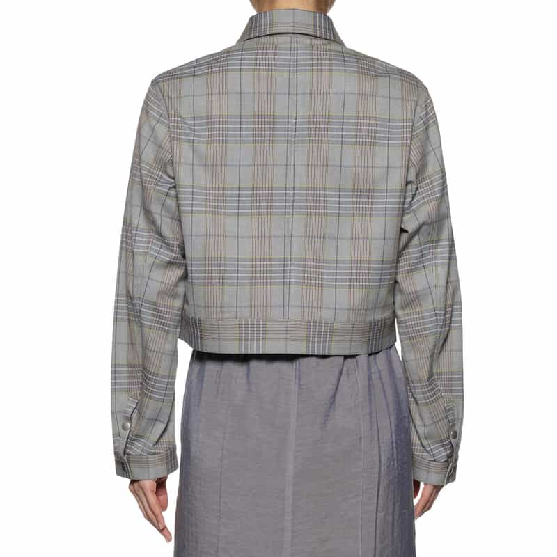 BARNEYS NEW YORK フロントジップアップ ショート丈ジャケット GRAY