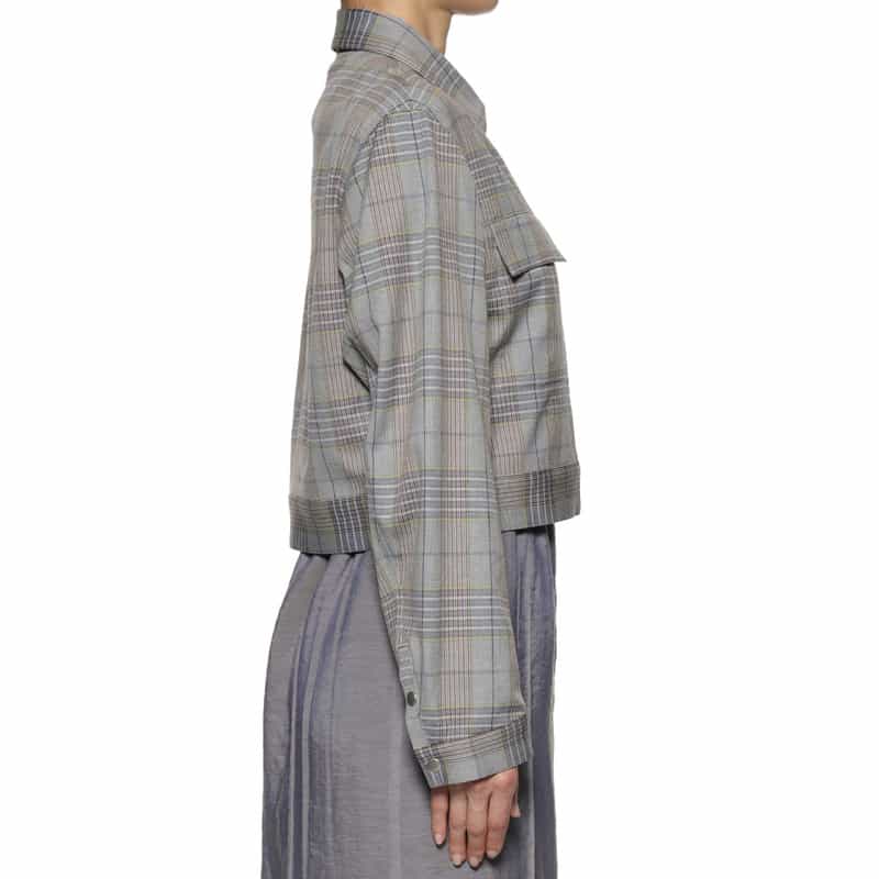 BARNEYS NEW YORK フロントジップアップ ショート丈ジャケット GRAY