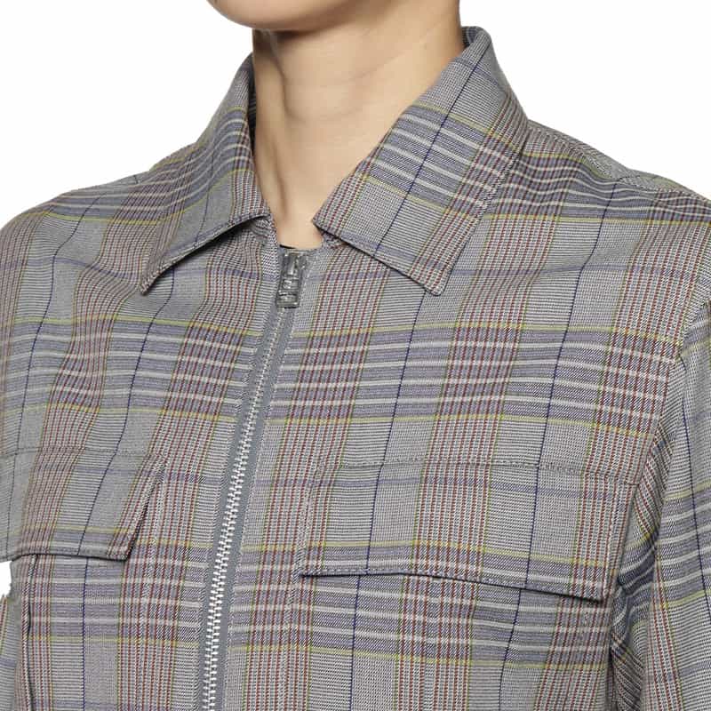 BARNEYS NEW YORK フロントジップアップ ショート丈ジャケット GRAY