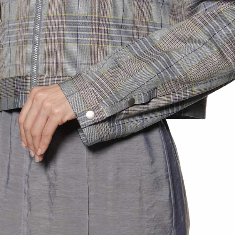 BARNEYS NEW YORK フロントジップアップ ショート丈ジャケット GRAY