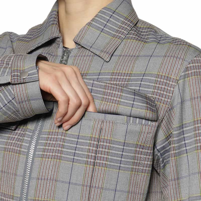 BARNEYS NEW YORK フロントジップアップ ショート丈ジャケット GRAY