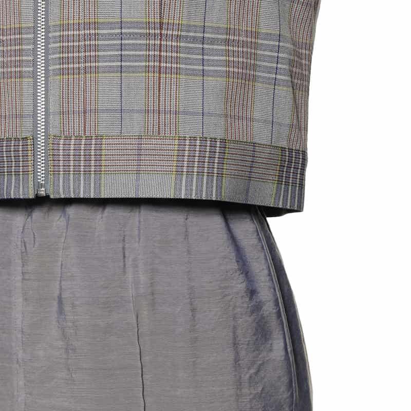 BARNEYS NEW YORK フロントジップアップ ショート丈ジャケット GRAY