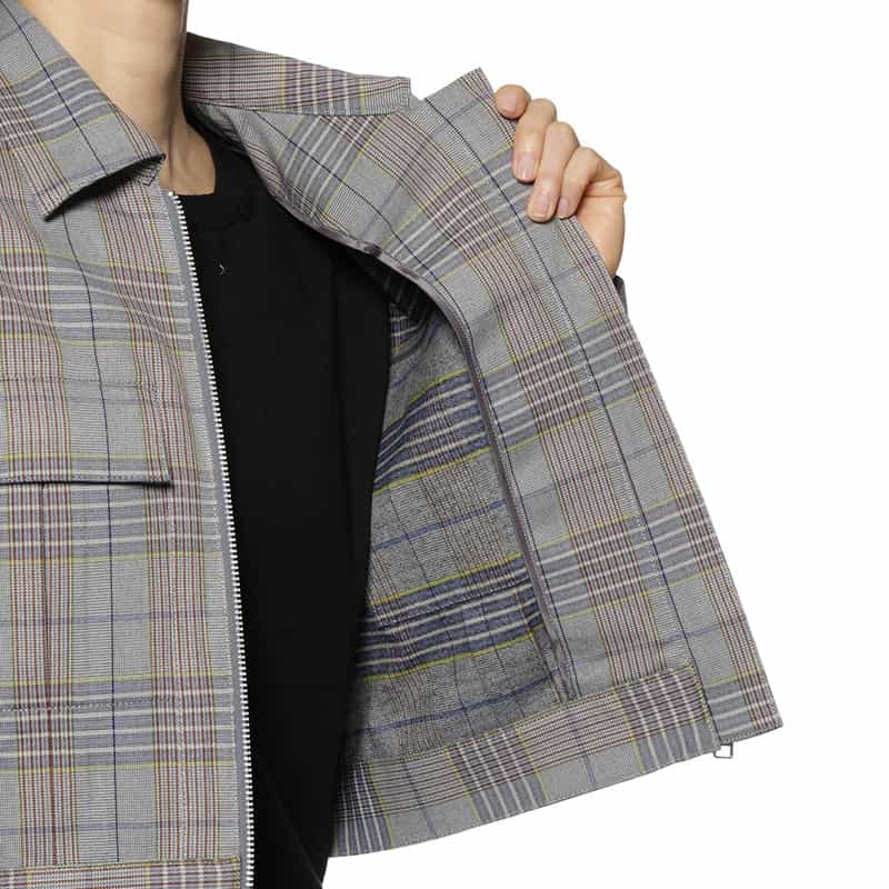 BARNEYS NEW YORK フロントジップアップ ショート丈ジャケット GRAY