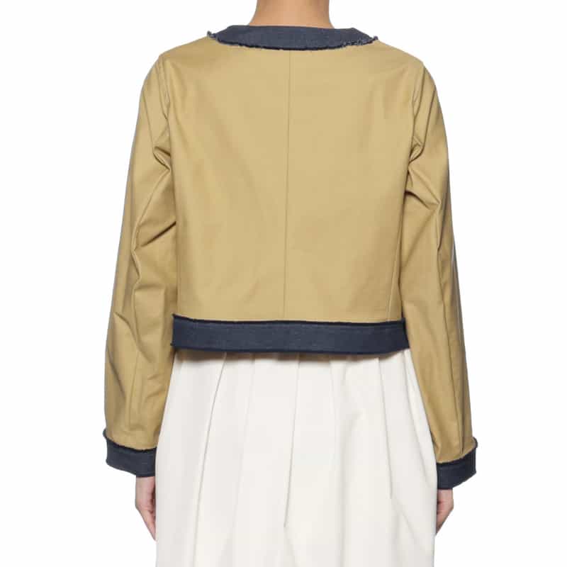 BARNEYS NEW YORK コンビネーション デニムパイピングジャケット BEIGE