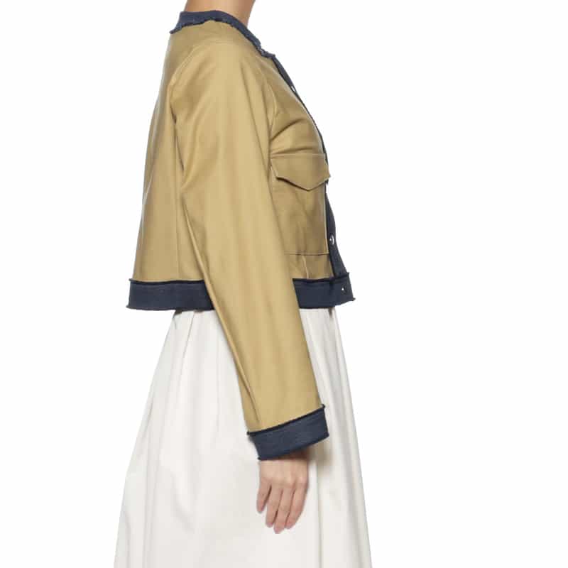 BARNEYS NEW YORK コンビネーション デニムパイピングジャケット BEIGE