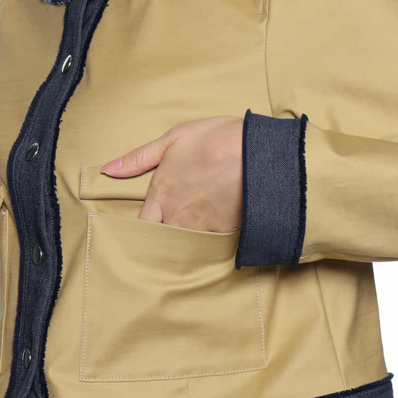 BARNEYS NEW YORK コンビネーション デニムパイピングジャケット BEIGE