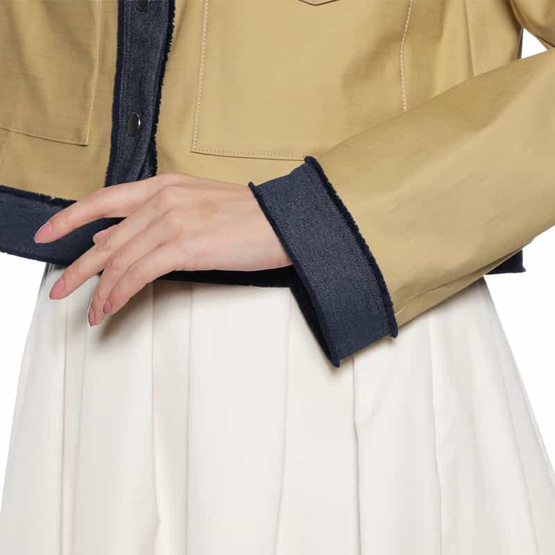 BARNEYS NEW YORK コンビネーション デニムパイピングジャケット BEIGE