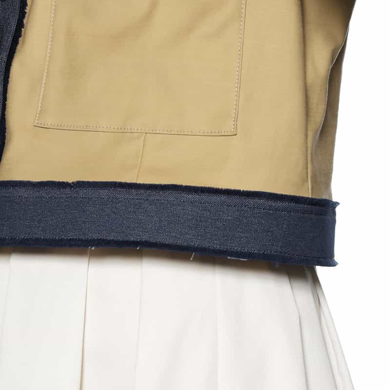 BARNEYS NEW YORK コンビネーション デニムパイピングジャケット BEIGE