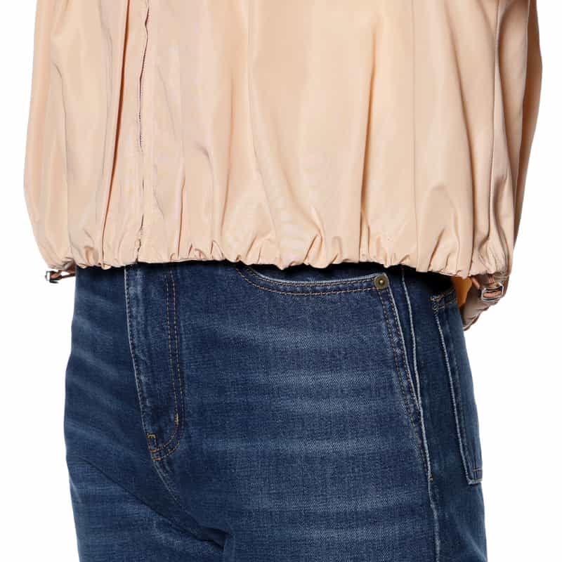 BARNEYS NEW YORK ウォッシャブル コンビネーション バルーンスリーブブルゾン PINK