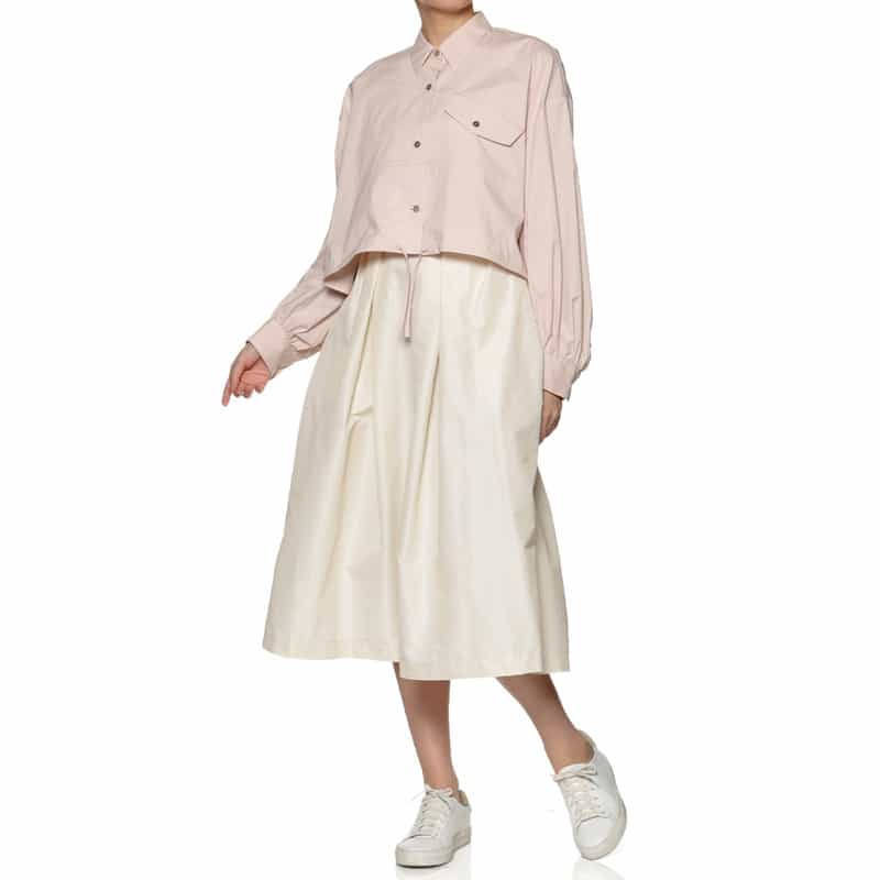 BARNEYS NEW YORK ウォッシャブル ドローストリングシャツ PINK