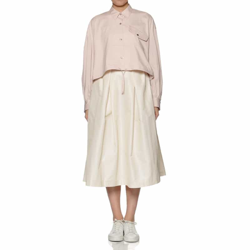 BARNEYS NEW YORK ウォッシャブル ドローストリングシャツ PINK