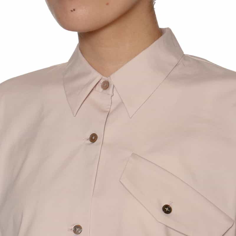 BARNEYS NEW YORK ウォッシャブル ドローストリングシャツ PINK