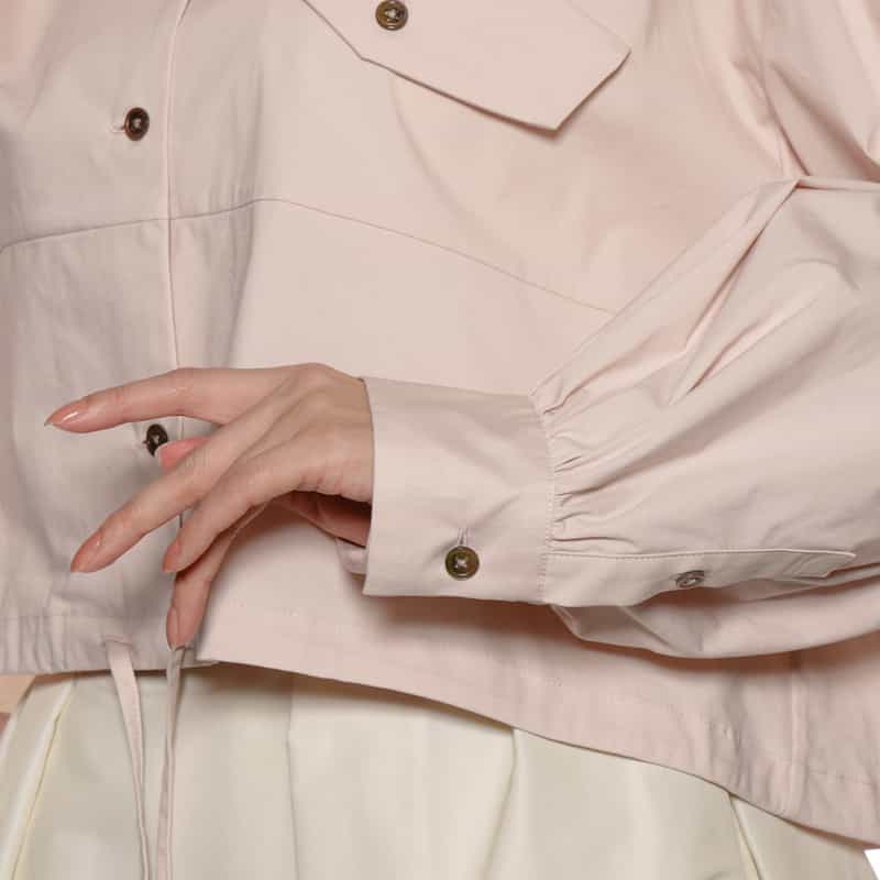 BARNEYS NEW YORK ウォッシャブル ドローストリングシャツ PINK