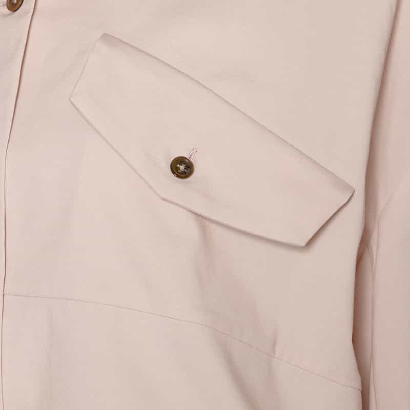 BARNEYS NEW YORK ウォッシャブル ドローストリングシャツ PINK