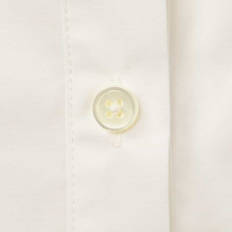 BARNEYS NEW YORK コンビネーション フェイクレザープリーツヘム ブラウス WHITE