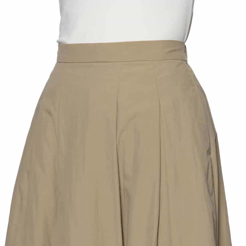 BARNEYS NEW YORK ウォッシャブル ウエストバックギャザー ボリュームスカート BEIGE