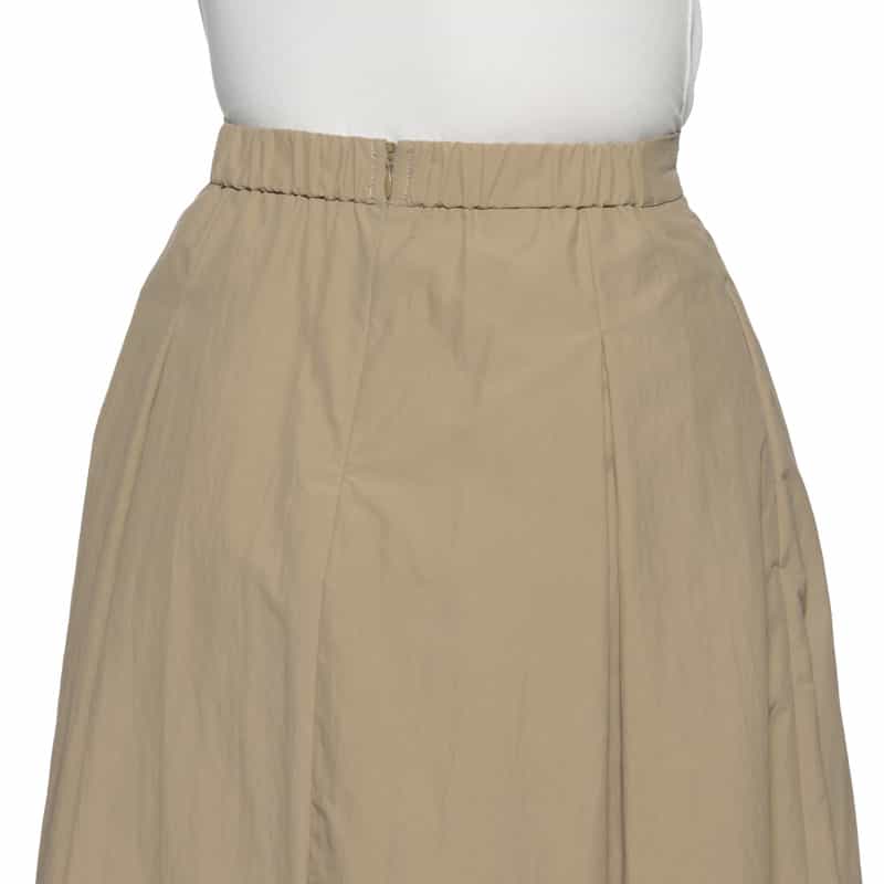 BARNEYS NEW YORK ウォッシャブル ウエストバックギャザー ボリュームスカート BEIGE