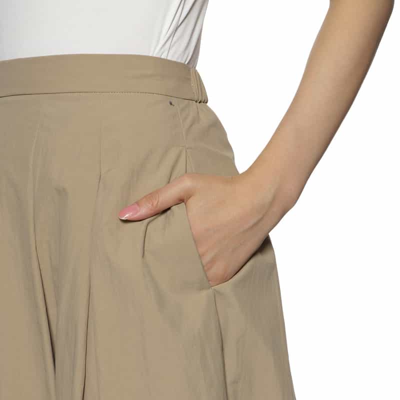 BARNEYS NEW YORK ウォッシャブル ウエストバックギャザー ボリュームスカート BEIGE