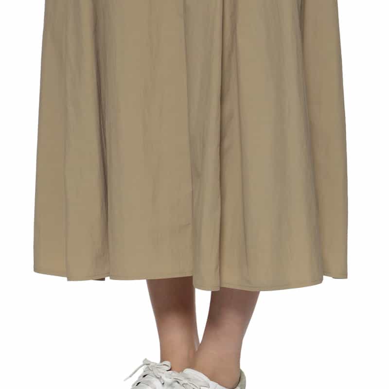 BARNEYS NEW YORK ウォッシャブル ウエストバックギャザー ボリュームスカート BEIGE