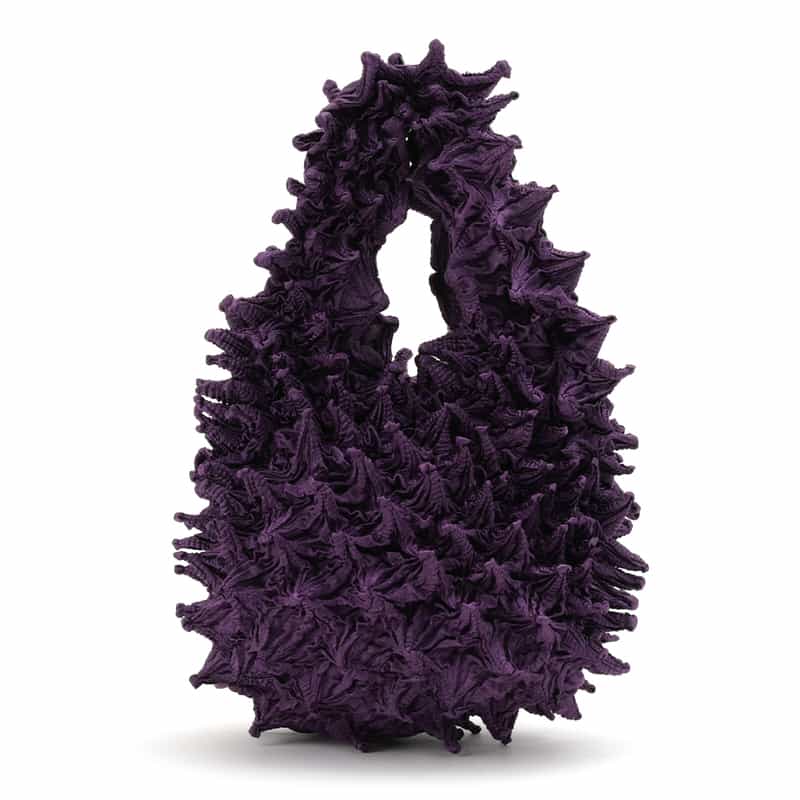 BUNZABURO BUNZABURO<ブンザブロウ>シボリプチバッグ PURPLE