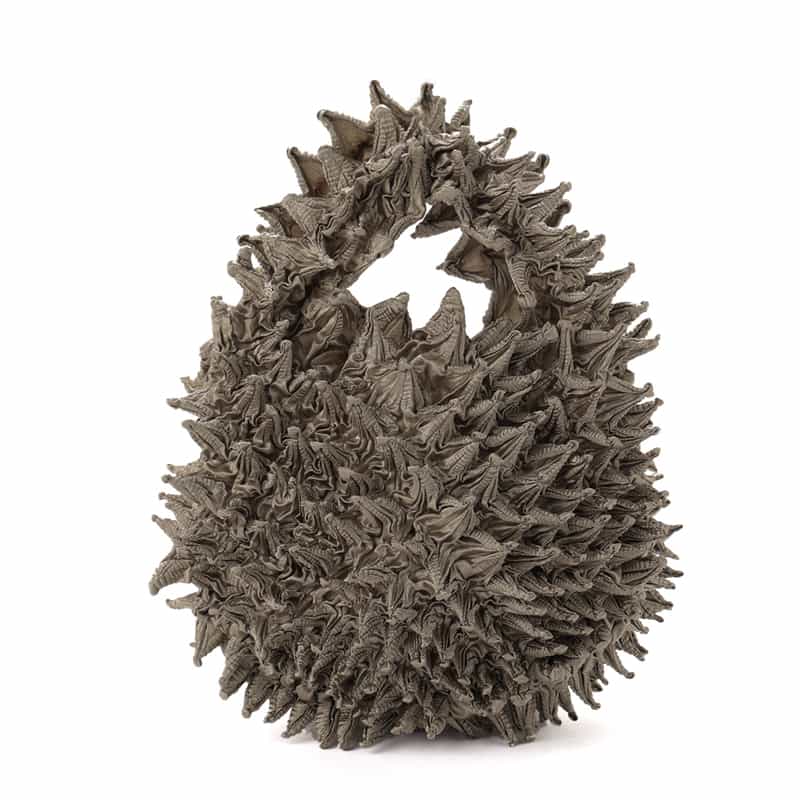 BUNZABURO BUNZABURO<ブンザブロウ>シボリプチバッグ GRAY BEIGE