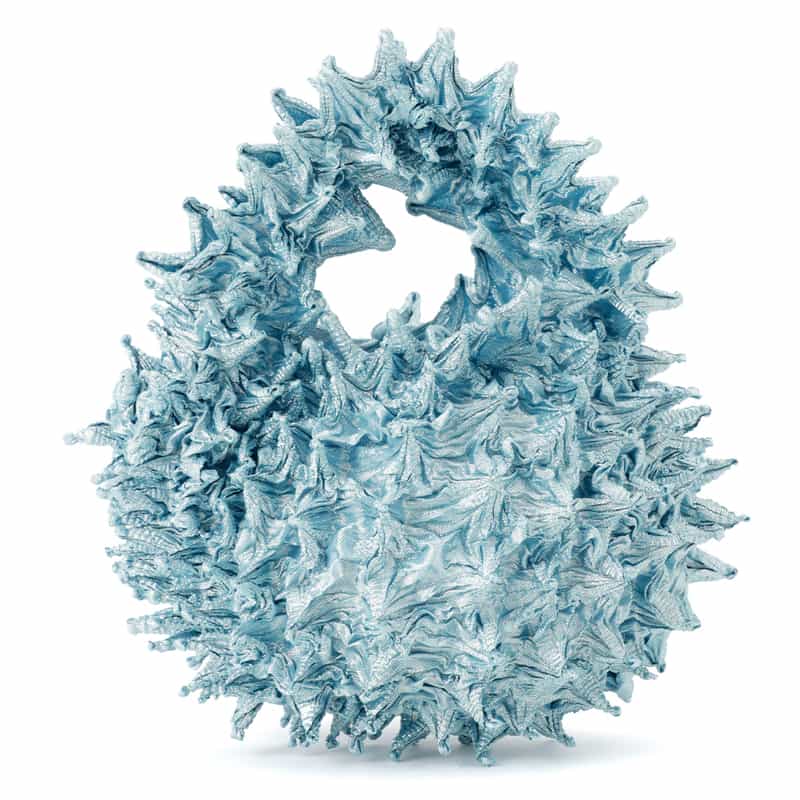 BUNZABURO BUNZABURO＜ブンザブロウ＞シボリメタリックプチバッグ LIGHT BLUE