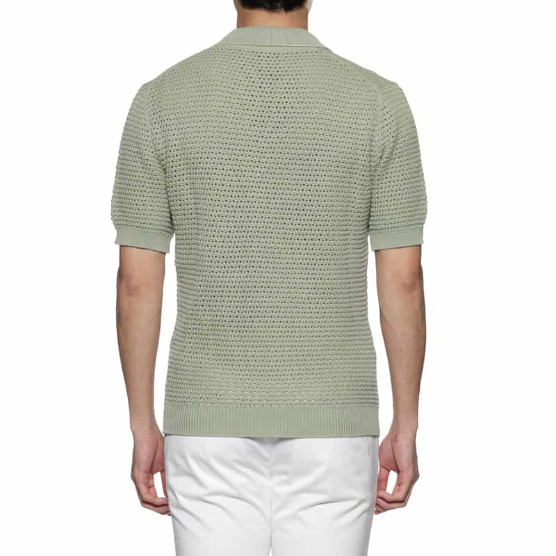 MAURO OTTAVIANI ニットポロシャツ LT GREEN