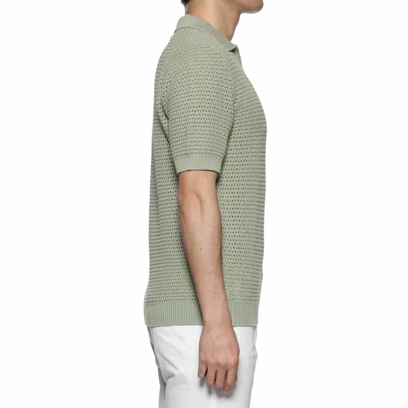MAURO OTTAVIANI ニットポロシャツ LT GREEN