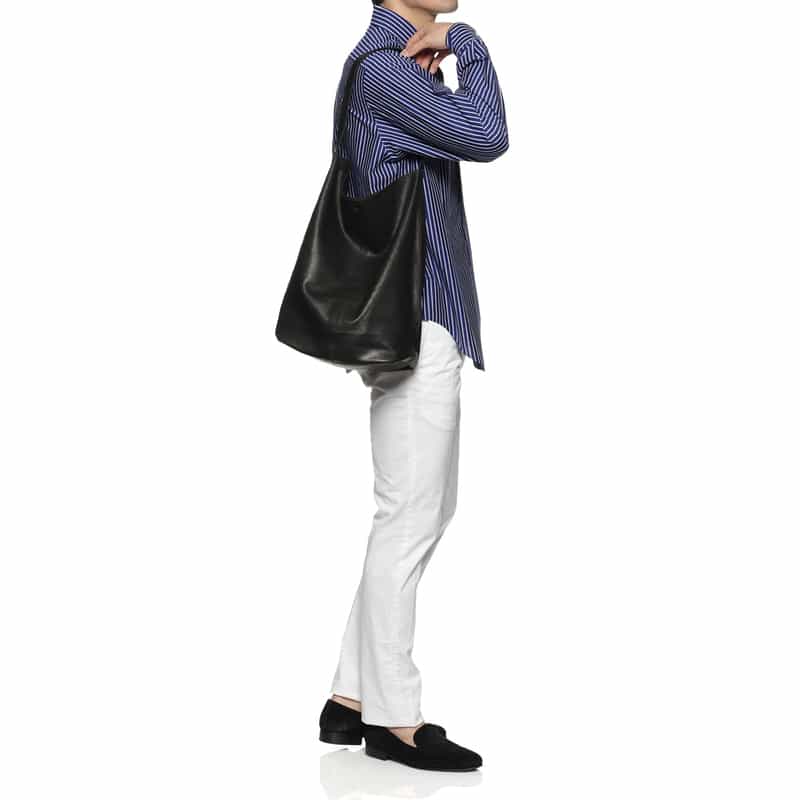 MORPHEE MORPHEE＜モルフェ＞レザーショルダーバッグ BLACK