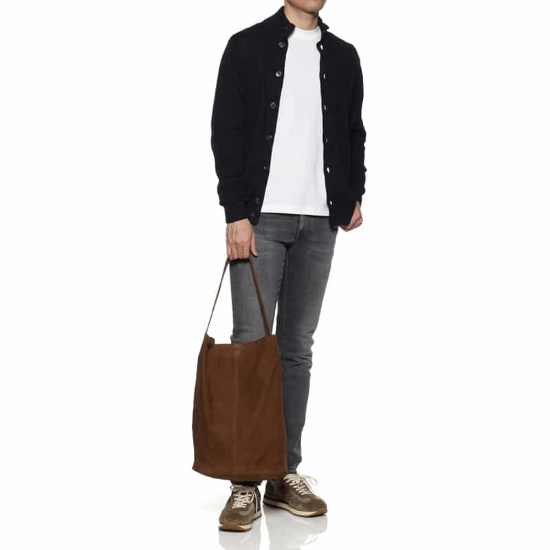 MORPHEE MORPHEE<モルフェ>スエードレザーショルダーバッグ BROWN