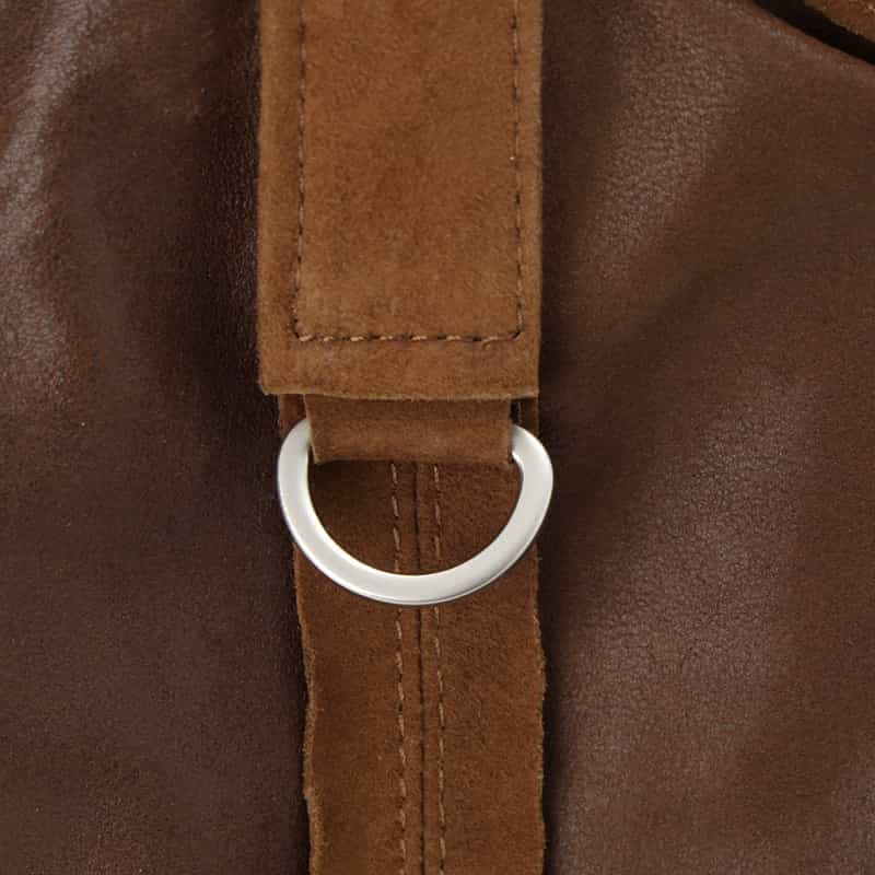 MORPHEE MORPHEE<モルフェ>スエードレザーショルダーバッグ BROWN