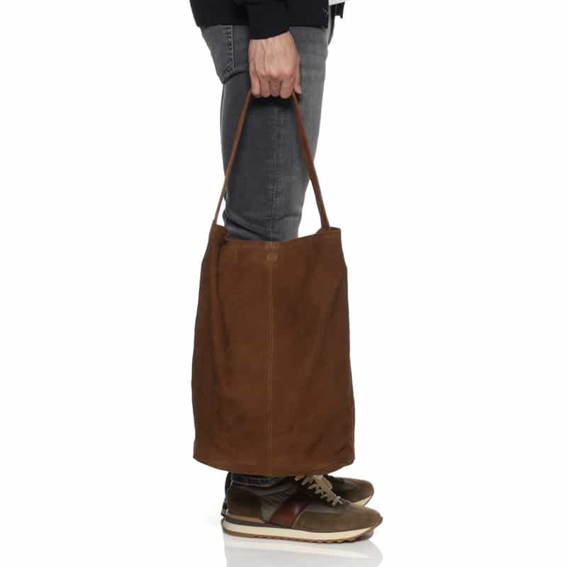 MORPHEE MORPHEE<モルフェ>スエードレザーショルダーバッグ BROWN