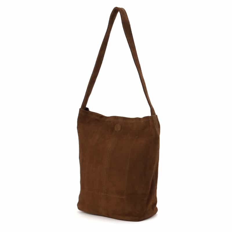 MORPHEE MORPHEE＜モルフェ＞スエードレザー ショルダーバッグ BROWN