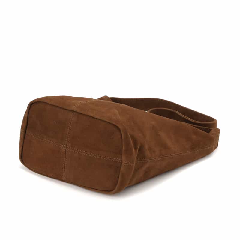 MORPHEE MORPHEE＜モルフェ＞スエードレザー ショルダーバッグ BROWN