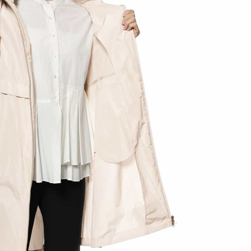 HERNO HERNO＜ヘルノ＞ジップアップ フーデッドミディコート GRAY